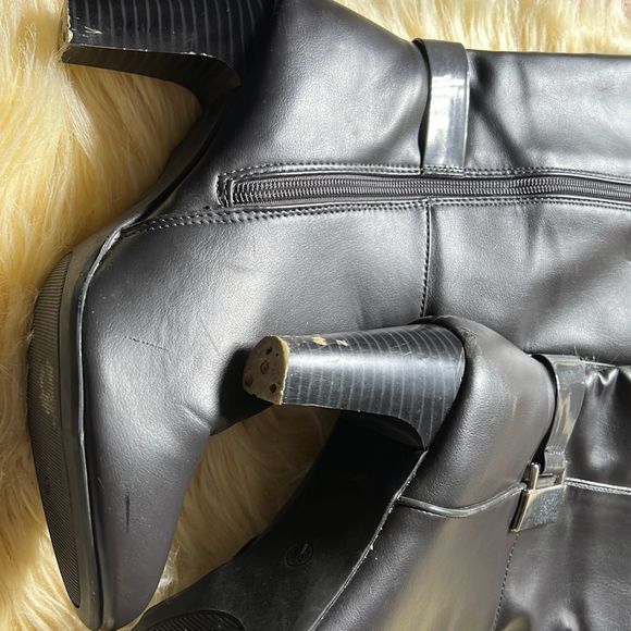 Karen Scott Faux Leather boots size 8 dark gray - Picture 7 of 9